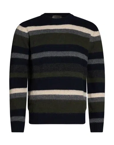 Ferrante Striped Crew-neck Sweater In Blue