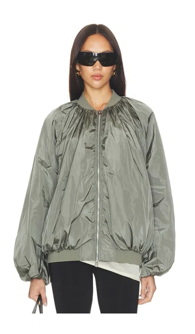 Agolde Raffi Bomber Jacket In Fern