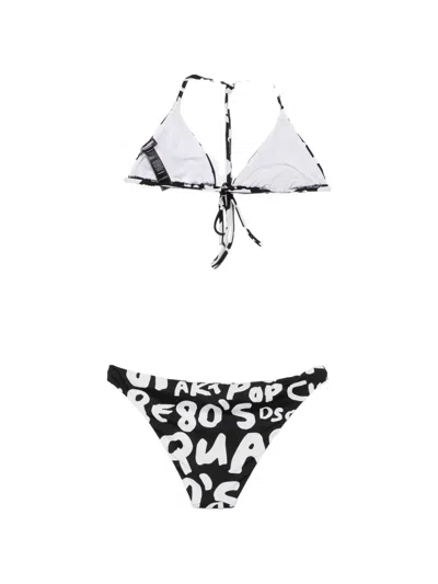 Dsquared2 Logo-print Bikini In Black