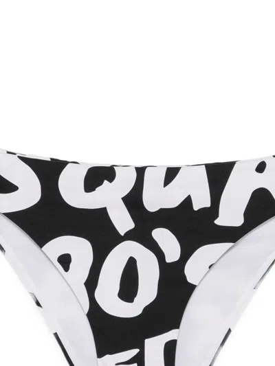 Dsquared2 Logo-print Bikini In Black