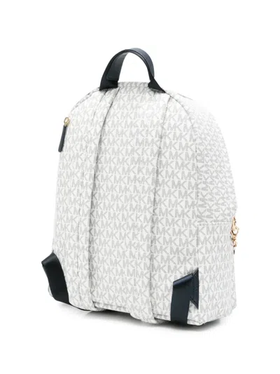 Michael Kors Monogram-print Chain-link Backpack In Neutral