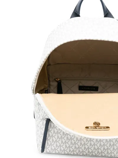 Michael Kors Monogram-print Chain-link Backpack In Neutral