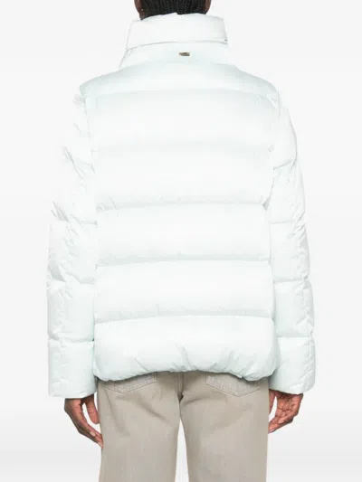 Herno Quilted Drawstring Parka In Blue