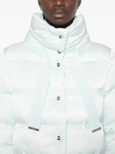 Herno Quilted Drawstring Parka In Blue