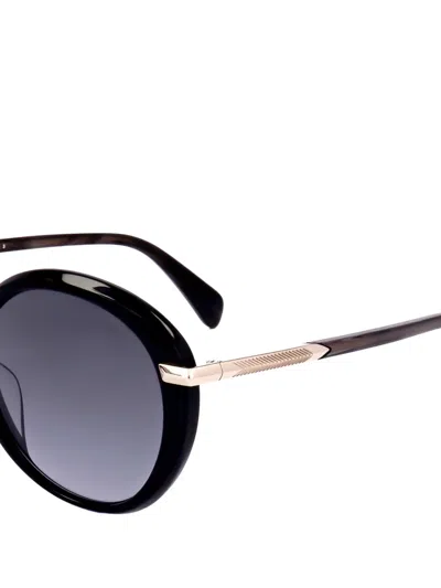 Rag & Bone Round-frame Sunglasses In Black