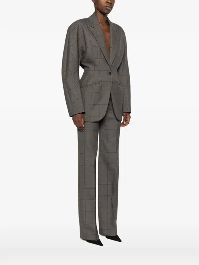Mugler Houndstooth-pattern Blazer In Multi