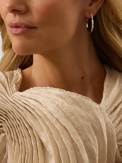 Sara Weinstock Flexion Diamond Hoop Earrings In Pattern