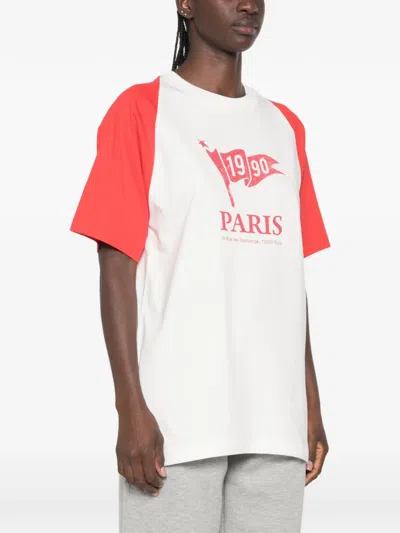 System Raglan-sleeve Graphic-print T-shirt In Multi