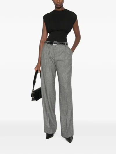 Dolce & Gabbana Check-pattern Pleated Trousers In Gray