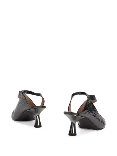 Alberta Ferretti Lizard-effect Pointed-toe Pumps In Multi