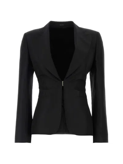 Gucci Wool Single-breasted Jacket In Black