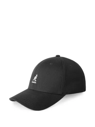 Kangol Flexfit Wool Baseball Cap In Black