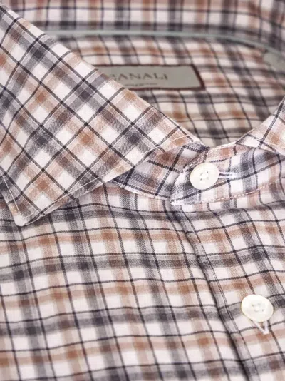 Canali Check-pattern Shirt In Multi