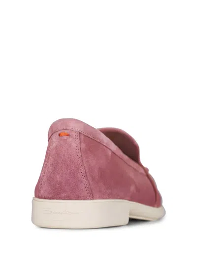 Santoni Suede Loafers In Multi