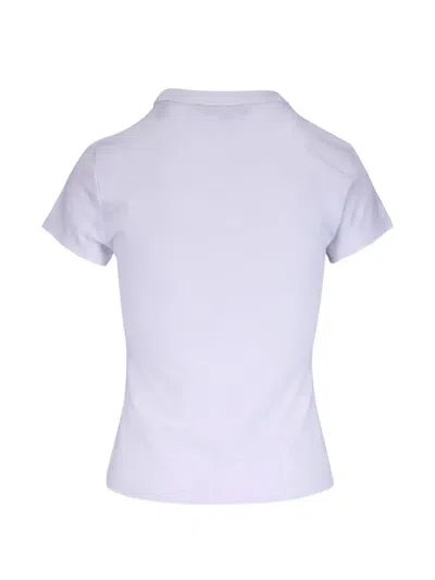 Veronica Beard Devin V-neck T-shirt In White