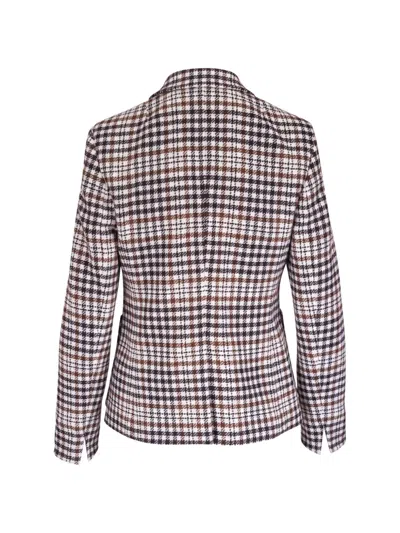 Akris Punto Houndstooth-pattern Tailored Blazer In Pink