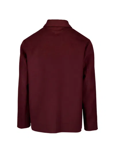 Kiton Button-up Shirt Jacket In Red