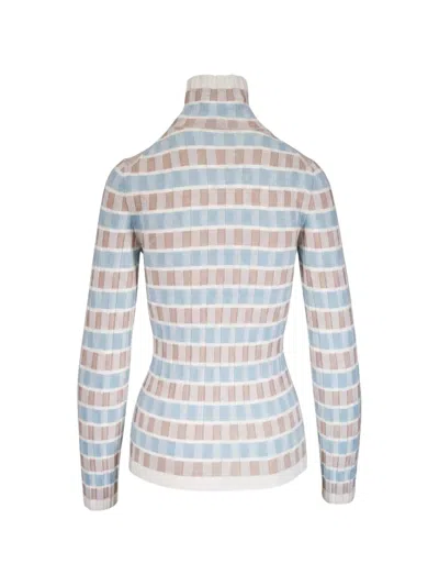 Akris Punto Check-pattern Roll-neck Sweater In Multi
