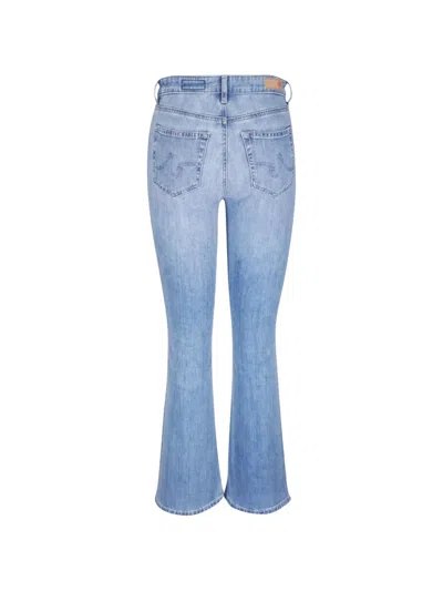 Ag Farrah Faded-effect Flared Jeans In Blue