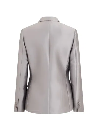 Alberta Ferretti Single-breasted Blazer In Gray