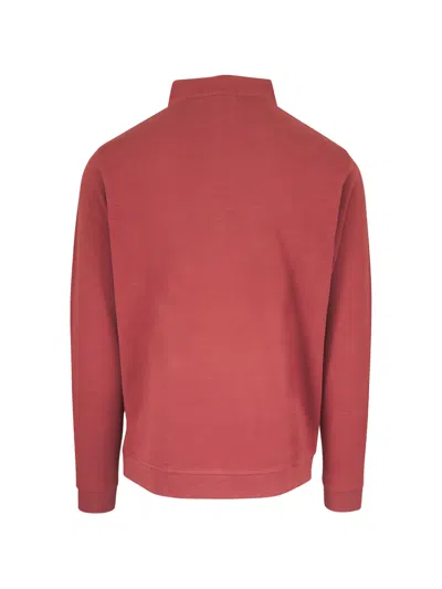 Peter Millar Quarter-zip Sweater In Red