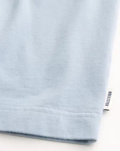 Hollister Boxy Heavyweight Crew T-shirt In Light Slate