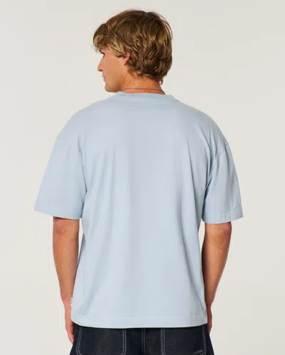 Hollister Boxy Heavyweight Crew T-shirt In Light Slate
