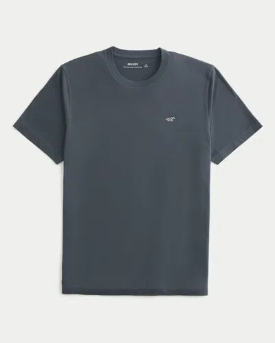 Hollister Must-have Cotton Icon Tee In Dark Gray