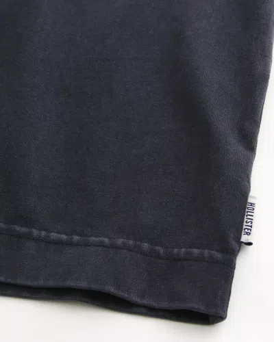 Hollister Boxy Heavyweight Crew T-shirt In Black