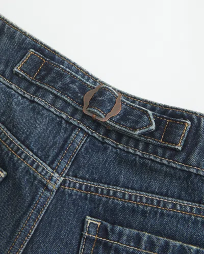 Hollister Andi Adjustable Low-rise Ripped Mini Jean Shorts In Dark Ripped