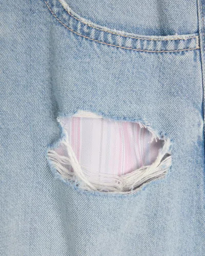 Hollister Ultra Low-rise Ripped Drapey Beyond Baggy Jeans In Light