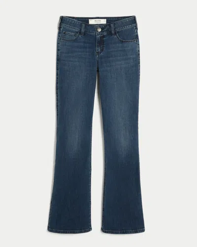 Hollister Low-rise Bootcut Jeans In Dark