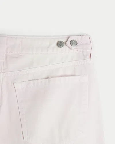 Hollister Andi Adjustable Ultra Low-rise Super Baggy Jeans In Light Pink Wash