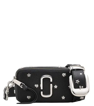 Marc Jacobs Black The Snapshot Small Crossbody Bag In White