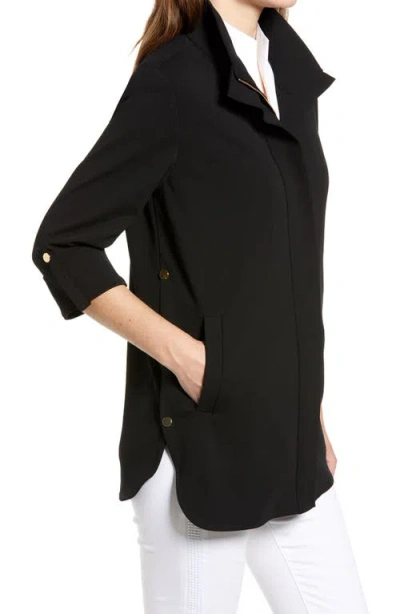 Ming Wang Zip Front Jacket In Black