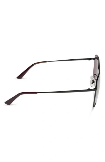 Diff Berkely 59mm Gradient Navigator Sunglasses In Black / Dark Cherry