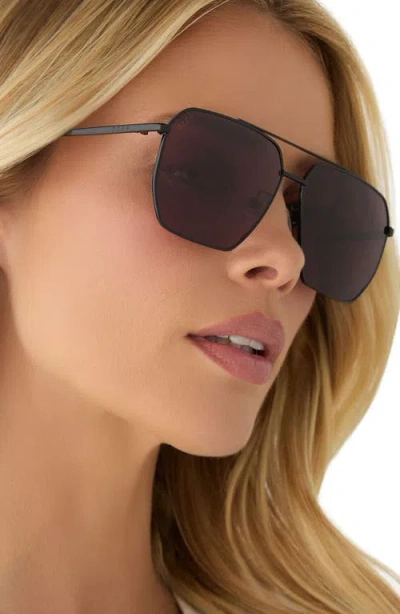 Diff Berkely 59mm Gradient Navigator Sunglasses In Black / Dark Cherry