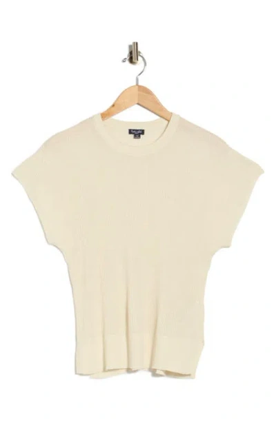Splendid Ribbed Short Sleeve Sweater In Multi