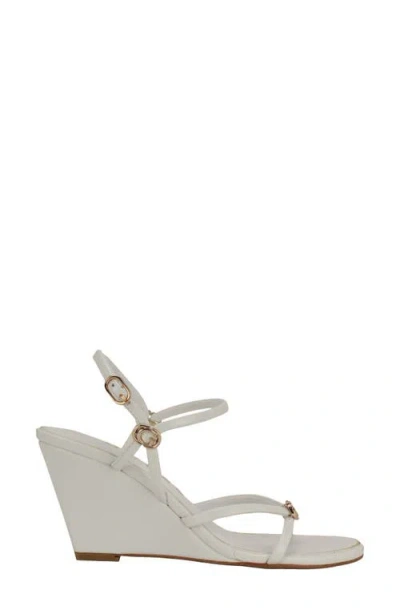 Guess Devve Slingback Wedge Sandal In White