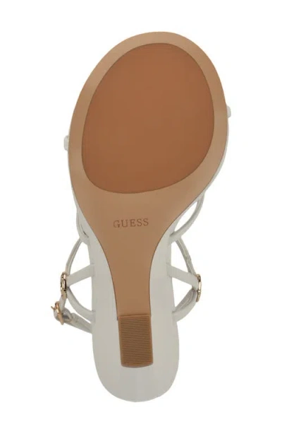 Guess Devve Slingback Wedge Sandal In White