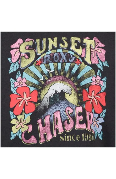 Roxy Kids' Sunny Crew Graphic Sweatshirt In Phantom