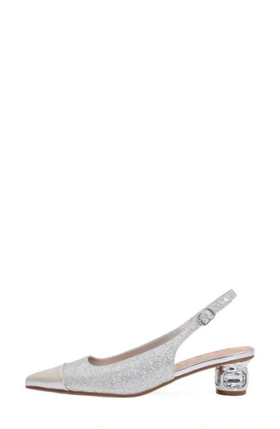 Lady Couture Saphire Pointed Toe Slingback Pump In Multi