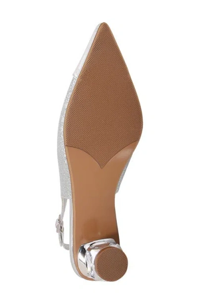 Lady Couture Saphire Pointed Toe Slingback Pump In Multi