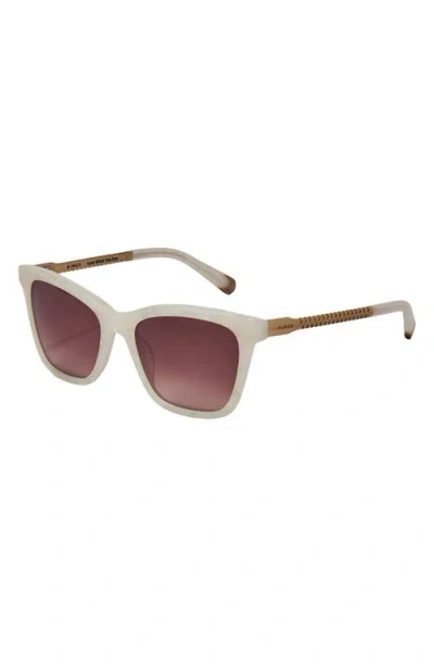 Aimee Kestenberg 54mm Gradient Square Sunglasses In Bone