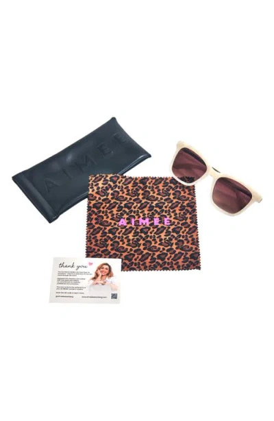 Aimee Kestenberg 54mm Gradient Square Sunglasses In Bone