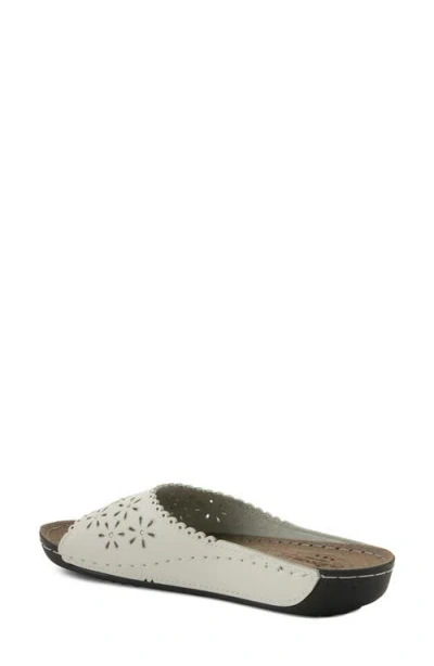 Flexus By Spring Step Rhinestone Lasercut Slide Sandal In Multi