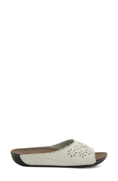 Flexus By Spring Step Rhinestone Lasercut Slide Sandal In Multi