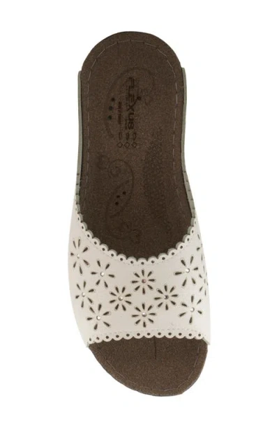 Flexus By Spring Step Rhinestone Lasercut Slide Sandal In Multi