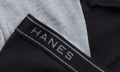 Hanes 4-pack Assorted Briefs In Black Gray