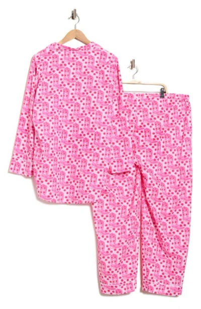 Printfresh Printed Long Pajamas In Pink
